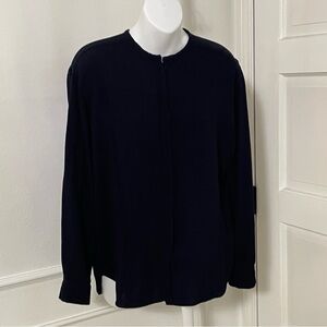 Humanoid Black Long Sleeve Button Up Loose Shirt Women’s Small
